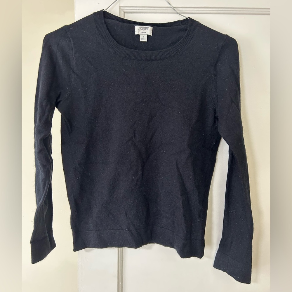J. Crew Women's Black Crewneck Sweater
